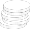 B/w Coins Clip Art