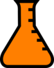Orange Science Flask Clip Art