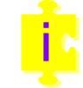 Letter E Inside Puzzle Piece Clip Art