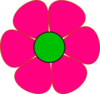Pink And Green Flower Clip Art