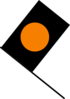 Black/orange Flag Clip Art