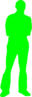 Silhouette Man Green Clip Art