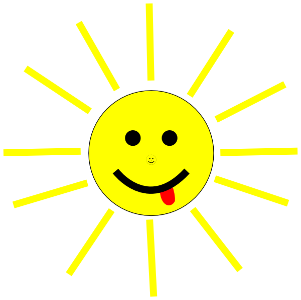 animated sunshine clip art. Funny Sun Face Cartoon clip