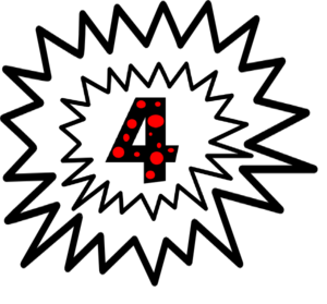 Number Four 4 Pop Clip Art