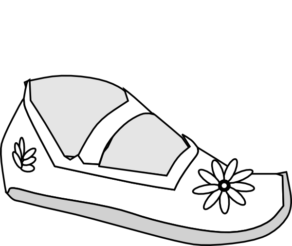 free black and white clip art shoes - photo #15