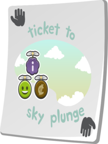Paradise Ticket Sky Plunge Clip Art