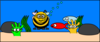 Bumblebee Calendar: The Coral Reef On June Clip Art