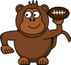 Monkey Football Clip Art