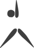 Dark Exercise Figure Clip Art