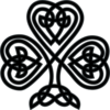 Black Celtic Shamrock Clip Art
