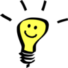Smiling Light Bulb Clip Art