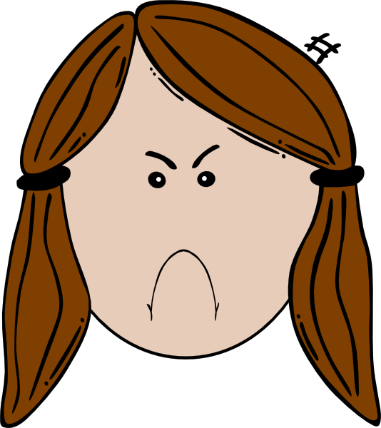free clipart angry girl - photo #9