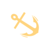Small Orange Anchor Clip Art