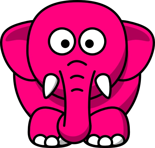 free pink elephant clip art - photo #4