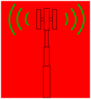 Cellular Tower Red Background Clip Art