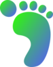 Green/blue Right Foot Clip Art