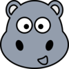 Hippo Head Clip Art