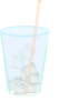 Ice Water With Straw Clip Art