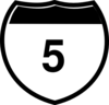 Interstate Sign I 5 Clip Art