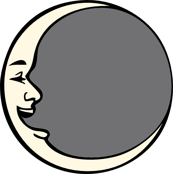 Moon Smiley Clip Art at Clker.com - vector clip art online, royalty
