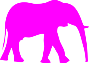 Pink Elephant Neon Clip Art