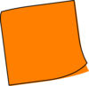 Orange Sticky Note Clip Art