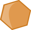 Hexagon Ocre Clip Art