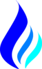 Blues Flame Logo Clip Art