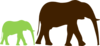 Mom And Baby Elephant Clip Art