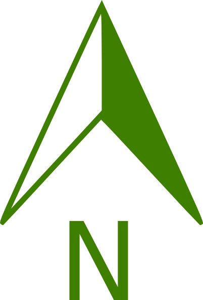 green north arrow clip