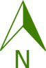Green North Arrow Clip Art