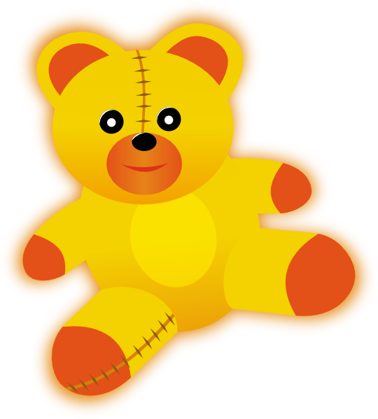 yellow teddy bear clip art - photo #6