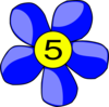 Blue Flower  Clip Art