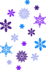 Multi Blue Snowflakes Clip Art