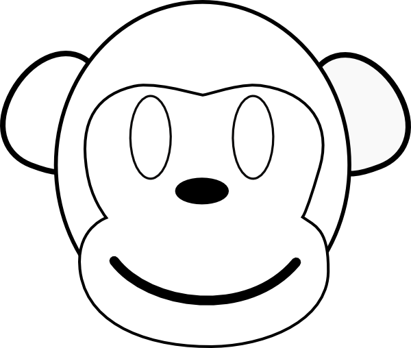 clip art outline monkey - photo #1