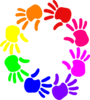 Colorful Circle Of Hands Clip Art