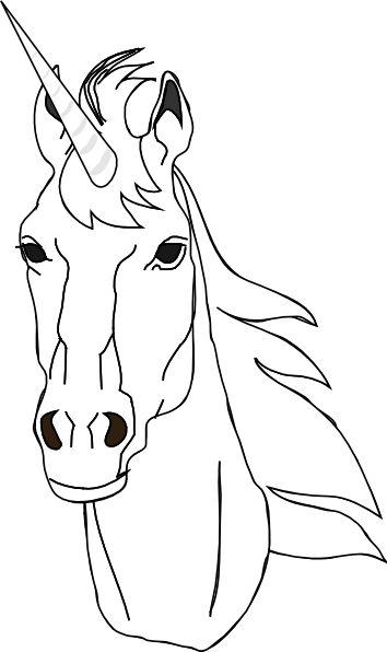 Unicorn Outline Clip Art at Clker.com - vector clip art online, royalty