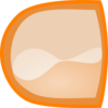 Orange Empty Button Clip Art