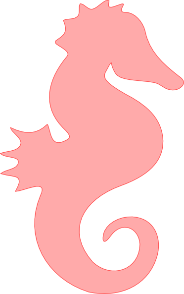 Coral Seahorse Clip Art at Clker.com - vector clip art online, royalty