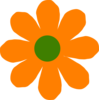 Orange Flower Clip Art