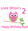 Owl Birthday Ayah 3 Clip Art