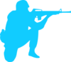 Blue Soldier Clip Art