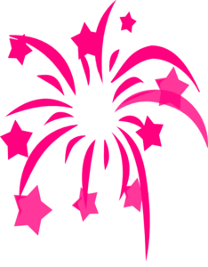 Pink Fireworks Clip Art