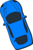 Blue Car - Top View - 110 Clip Art
