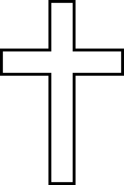 cross with banner clipart