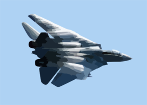 F-14 Low Level Fly-by Clip Art