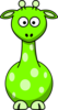 Lime Green Giraffe Clip Art