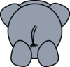 Elephant Rear Clip Art