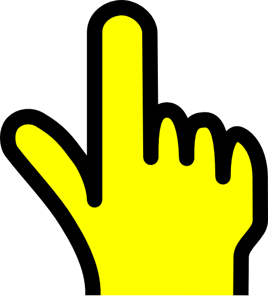 yellow hand clip art - photo #48