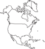North America Outline Map Clip Art